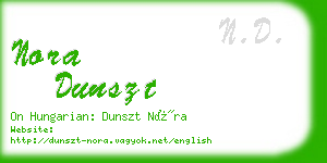 nora dunszt business card